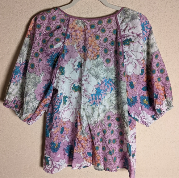 Kimchi & Blue Floral Boho top - Picture 2 of 8